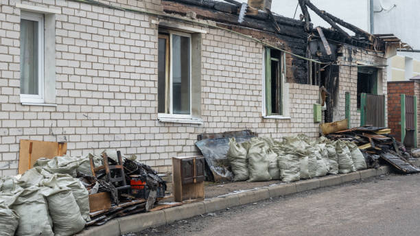Professional Fire Damage Removal technician working in Crystal Beach, FL